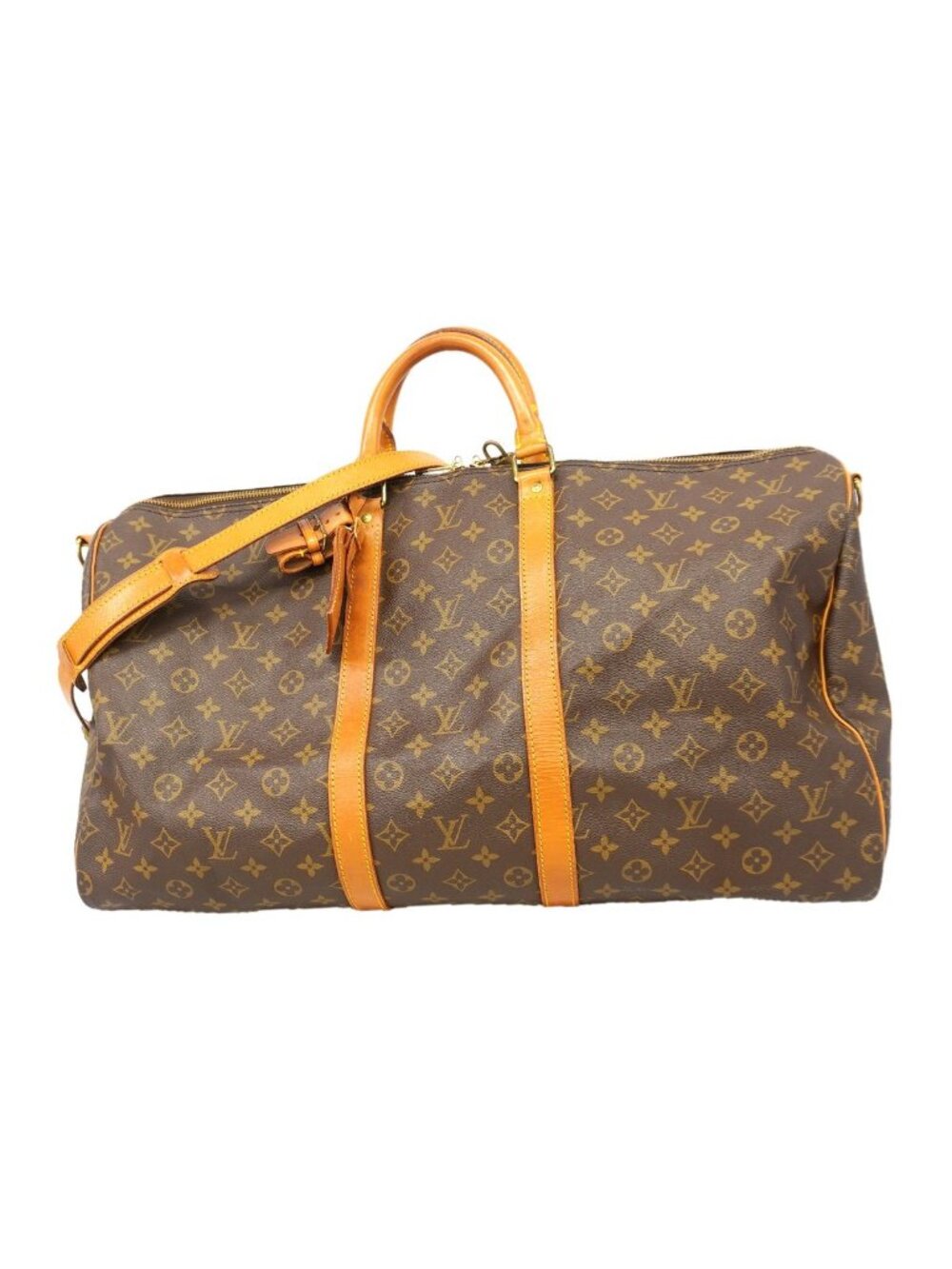 Louis Vuitton Boston Bag Monogram Keepall Bandouliere 55 Brown